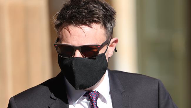 Benjamin Cooper outside Adelaide Magistrates Court during an earlier appearance. Picture: NewsWire / David Mariuz