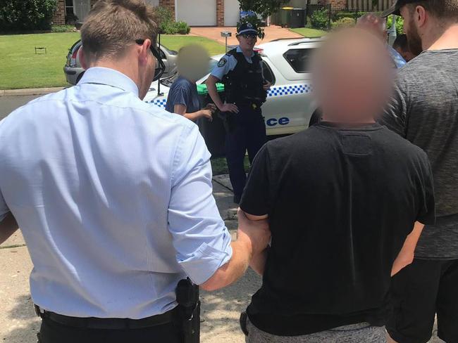 Four men were arrested over their alleged roles in the importation of more than 5kg of cocaine from Peru to Sydney in December 2018. Picture: NSW Police