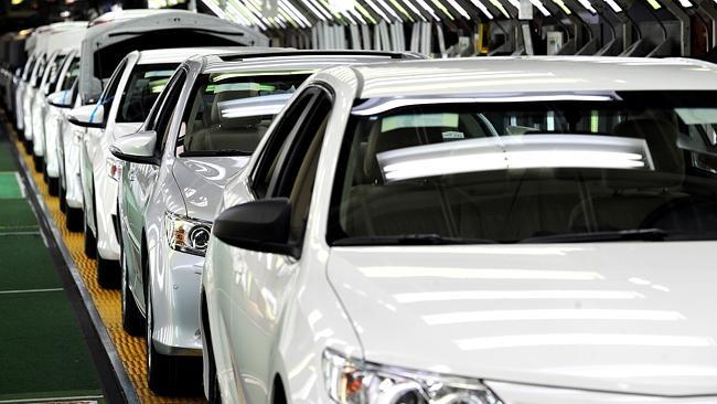 End of an era ... Toyota’s on the assembly line at the company’s Altona plant. Picture: Joe Castro