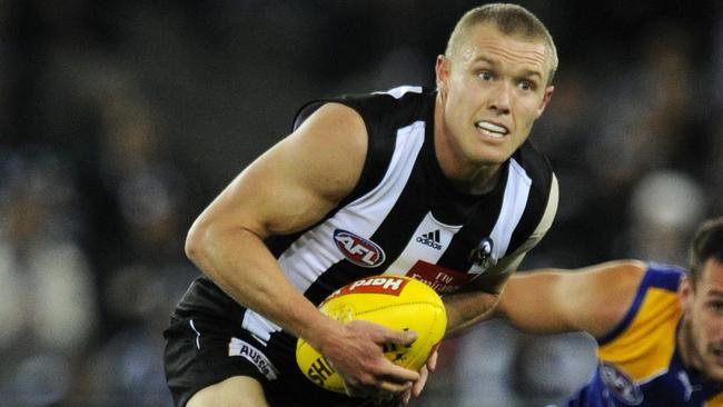 Tarkyn Lockyer in one of his last AFL games for Collingwood in 2010.