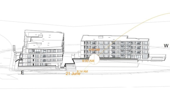 The new 58-unit apartment complex is set to feature two buildings.