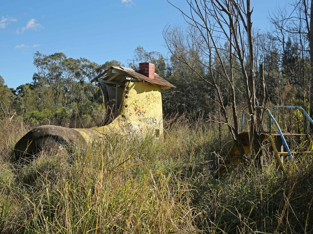 Pictured is the remains of what was Magic Kingdom theme park in Lansvale in Sydneys west. It operated in the 1970s and 80's but has been abandoned since the mid 90's. Picture: Richard Dobson