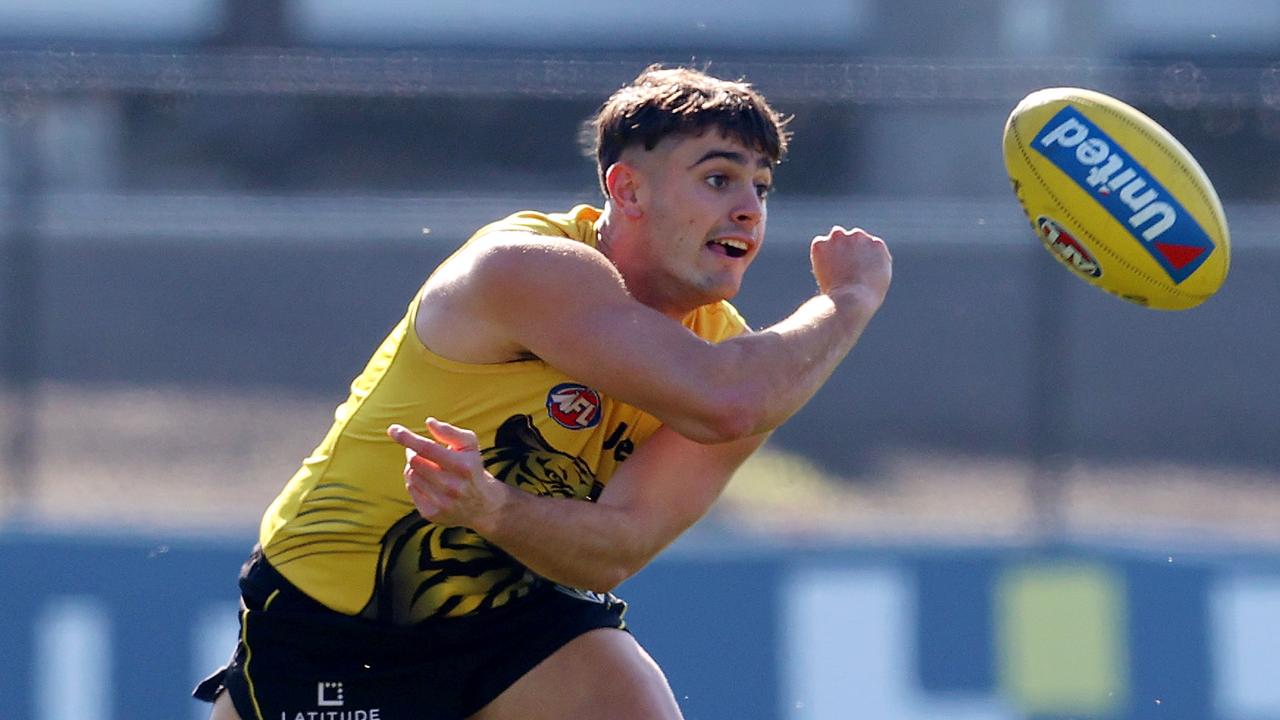 Delisted Tiger Patrick Naish is still hoping to snare an AFL list spot. Picture: Michael Klein