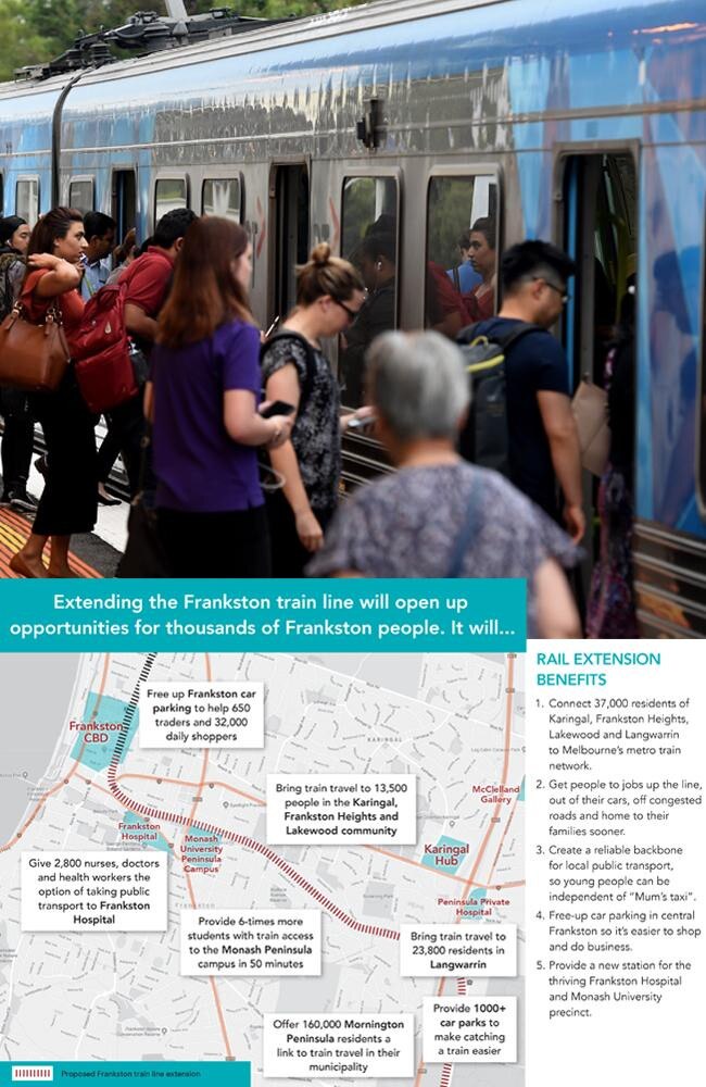 How an extension of the Frankston line may look.