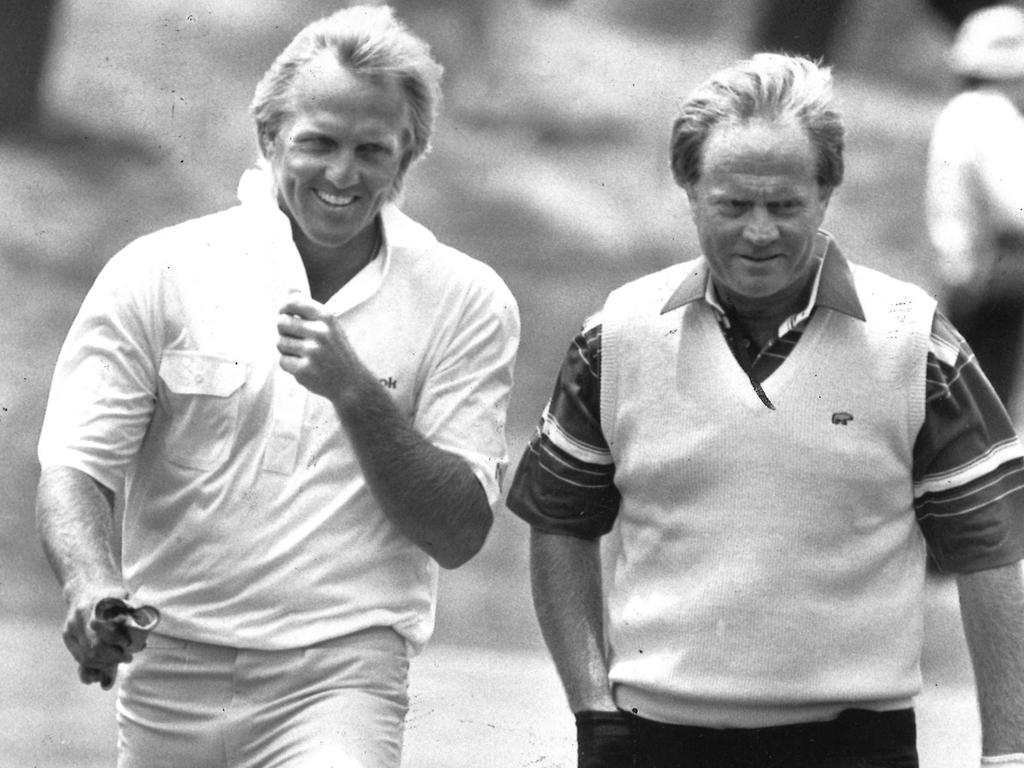 Greg Norman and Jack Nicklaus.