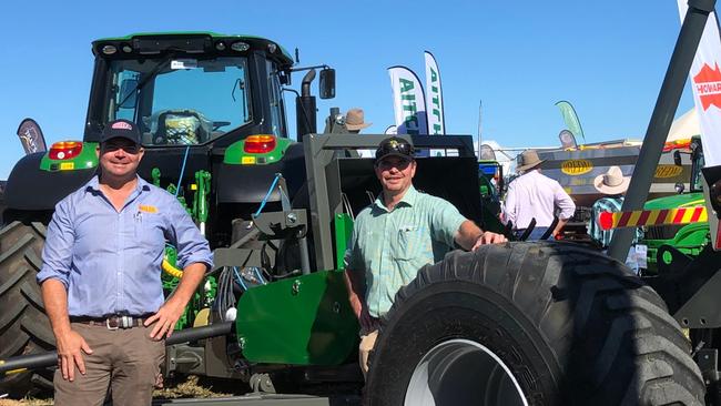 The response form the local farming community has been very positive regarding their $126,000 KIvvi-Pekka stone picker, according to importer Ben Nichols and colleague Levi. Photo: Alison Paterson