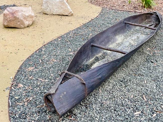 A bronze cast of an Aboriginal stringybark canoe that formed the centrepiece of Ã¢â¬ËGunyah and CanoeÃ¢â¬â¢ - the major public artwork component of Lake Macquarie City CouncilÃ¢â¬â¢s Fernleigh Awabakal Shared Track project - was stolen over the weekend of January 11-12, 2025. Picture: Lake Macquarie City Council.