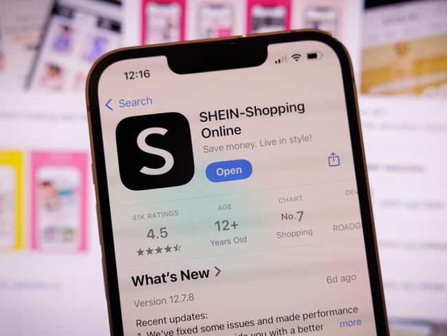 MELBOURNE, AUSTRALIA - NewsWire Photos May 22, 2025: E-Commerce shopping apps. Shein. Picture: The NewsWire / Nadir Kinani