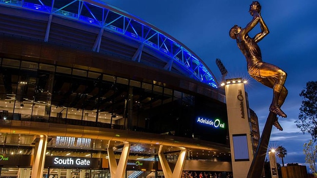 Martin’s Barrie Robran statue at Adelaide Oval.