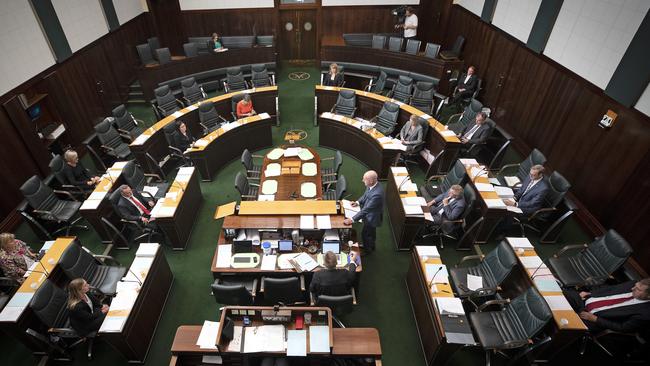 Tasmanian Premier Peter Gutwein during Question Time in State Parliament. Picture: CHRIS KIDD