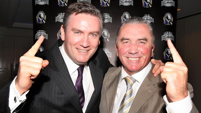 McGuire and Tony Shaw at the Collingwood Copeland Trophy night in 2009.