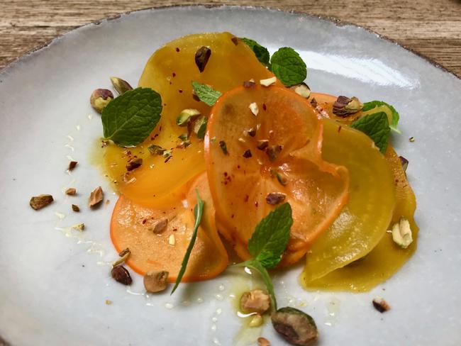 Fred’s persimmon salad. Picture: Jenifer Jagielski