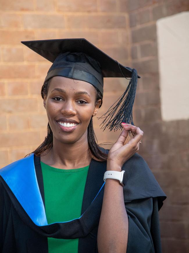 Solange Nkundwa, Bachelor of Nursing. UniSQ graduation ceremony at Empire Theatre, Tuesday June 27, 2023.