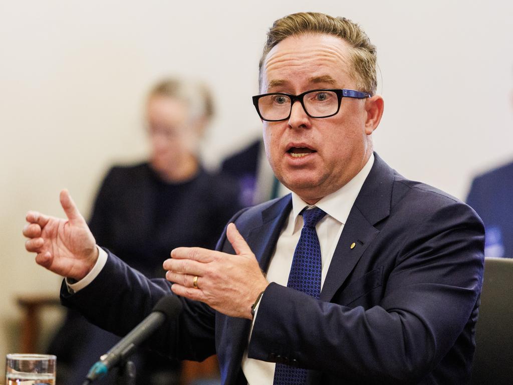 Former Qantas boss Alan Joyce is set to walk away with $18m despite facing a senate inquiry. Picture: NewsWire/Aaron Francis