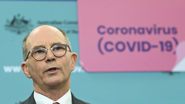 Deputy Chief Medical Officer Professor Paul Kelly gave alarmist warnings at the beginning of the COVID-19 outbreak. Picture: AAP Image/Lukas Coch