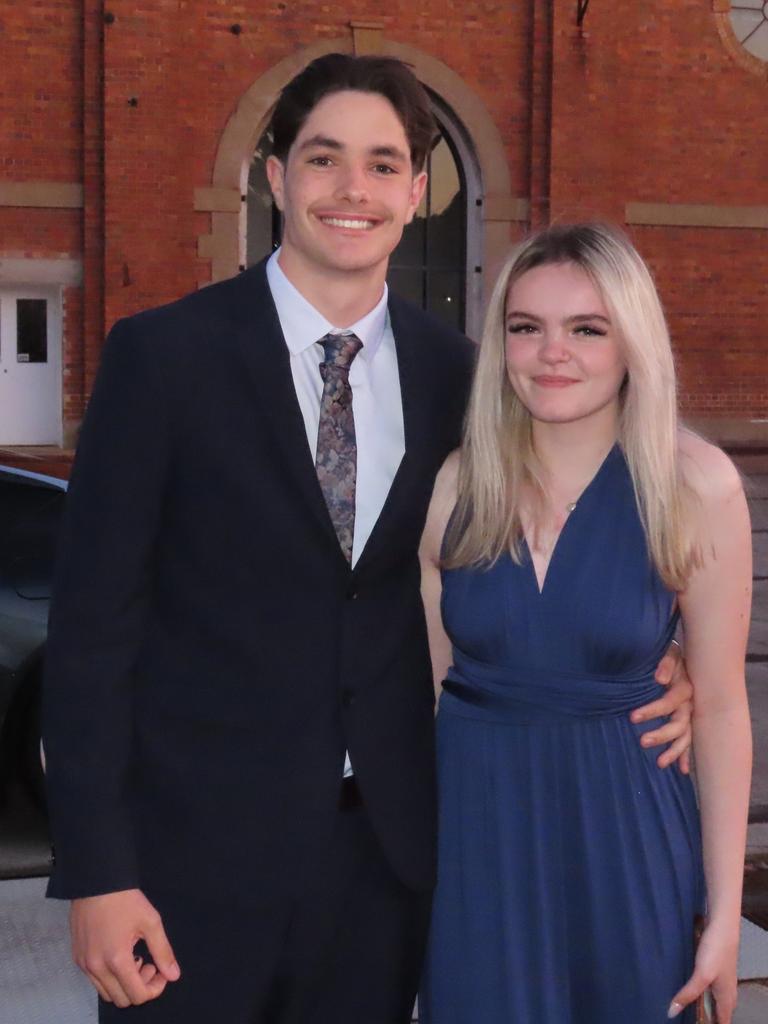 Lachlan Jones and partner at Staines Memorial College formal 2023.