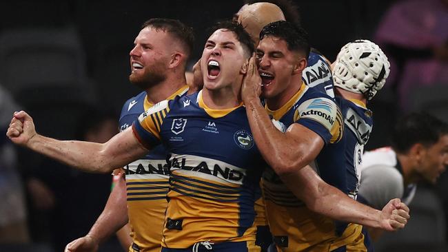 Mitchell Moses and the Eels are flying high. (Photo by Cameron Spencer/Getty Images)