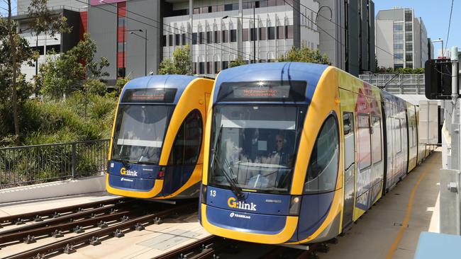 The Gold Coast light rail. Picture: Glenn Hampson.