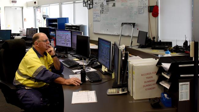 Operation Maintainer Steve Williams in the control room. Photo: Steve Holland