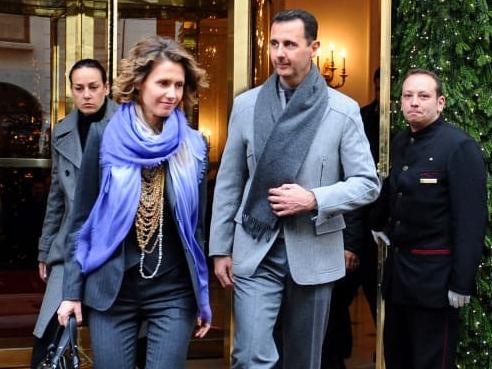 Bashar al-Assad with his wife, Asma, in Paris in 2010. Picture; Getty Images.