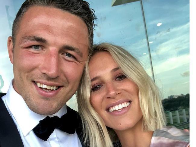 Phoebe and Sam Burgess, November 2018. Picture: @mrsphoebeburgess/InstagramSource: https://www.instagram.com/p/BpsT4GvAj3Y/