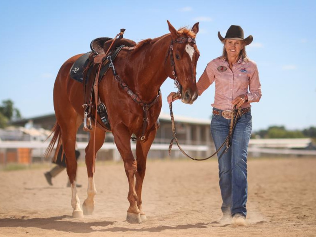 Champion cowgirl Leanne Caban. Picture by Luke Marsden.