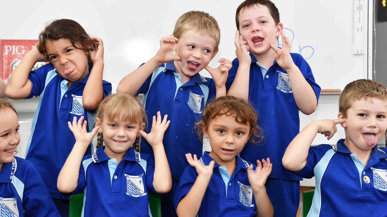 My First Year: St Theresa's Catholic Primary School Preps, (back) William, Kora, Darcy, Sawyer. (front) Athalia, Jade, Cady, Makenzie, Rivah. Picture: Patrick Woods.