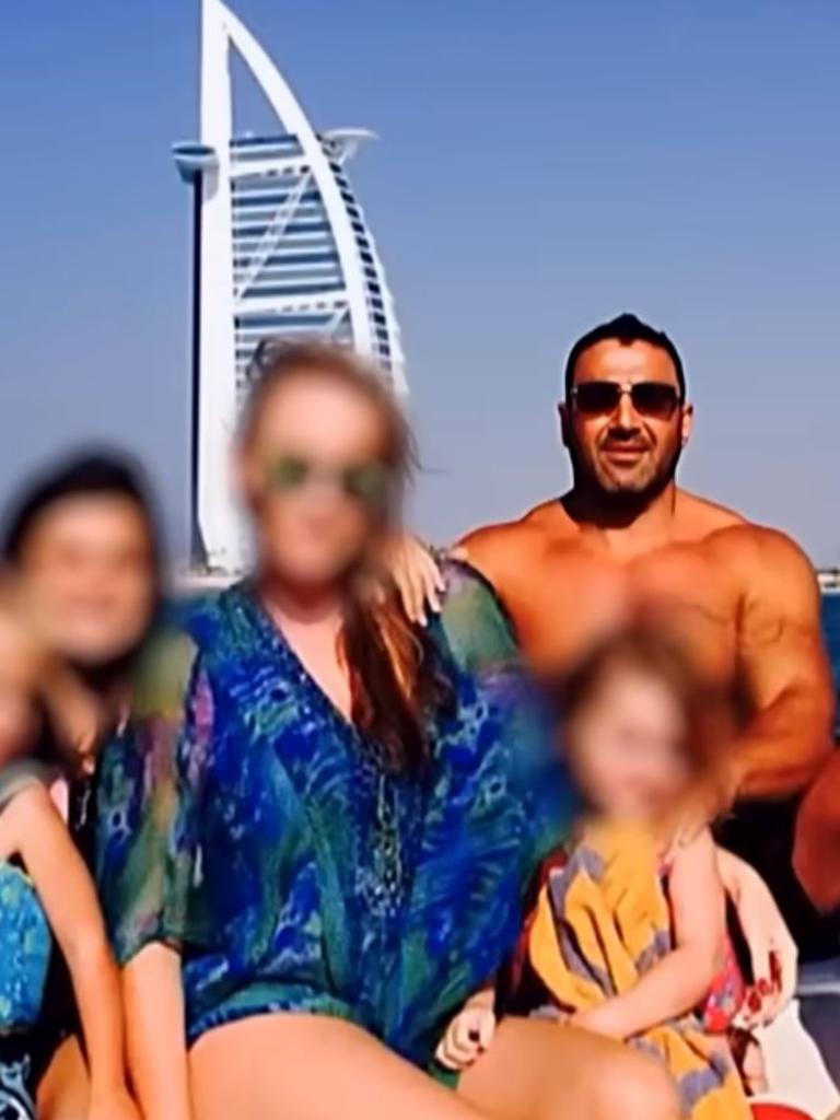 Pandeli pictured with his family in Dubai. Picture: Supplied