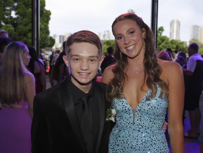 Tyrone Chapman and Mia Feltham at the Coomera Anglican College Formal at HOTA. Picture: Marcelo Lang.