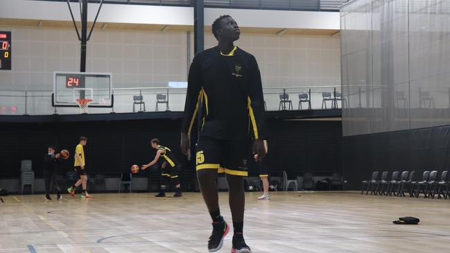 St Laurence's College big man David Lomude.