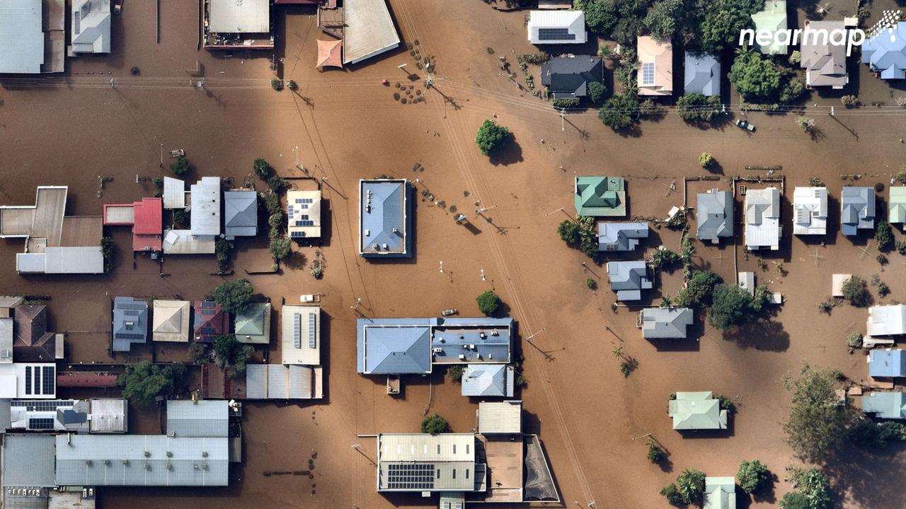 The waters engulfed much of Lismore.