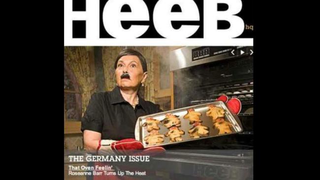 Roseanne dressed as Adolf Hitler for Heeb Magazine. Picture: Heeb Magazine