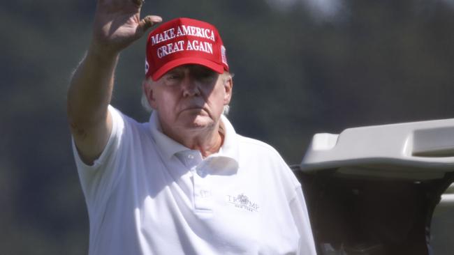 Mr Trump allegedly stored classified documents at two of his golf clubs. Picture: Will McNamee/Getty Images/AFP