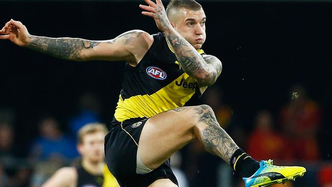 Dustin Martin’s kicking can bring the Tigers unstuck.