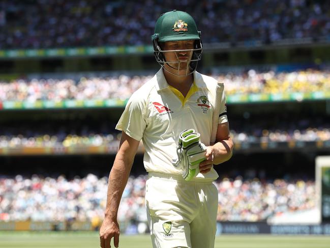 MELBOURNE, AUSTRALIA - DECEMBER 26:  Cameron Bancroft of Australia looks dejected after being dismissed by Chris Woakes of England during day one of the Fourth Test Match in the 2017/18 Ashes series between Australia and England at Melbourne Cricket Ground on December 26, 2017 in Melbourne, Australia.  (Photo by Ryan Pierse/Getty Images)
