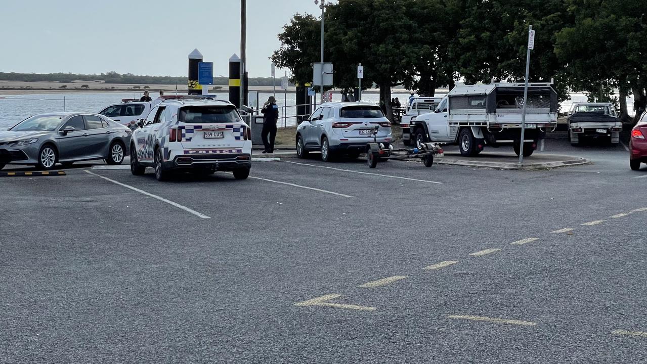 A child is believed to have been assaulted by a man in the water near the boat ramp at River St in the Mackay CBD on September 24, 2024. Picture: Fergus Gregg