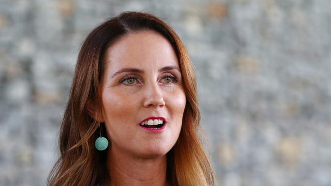 Division 5 councillor Amy Eden speaks to the media at the campaign launch of the Unity Team ahead of the 2020 Queensland local government election. PICTURE: BRENDAN RADKE