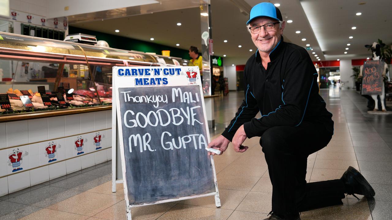 Tim Wendland, a Whyalla local butcher farewells Sanjeev Gupta. Picture: Tim Joy