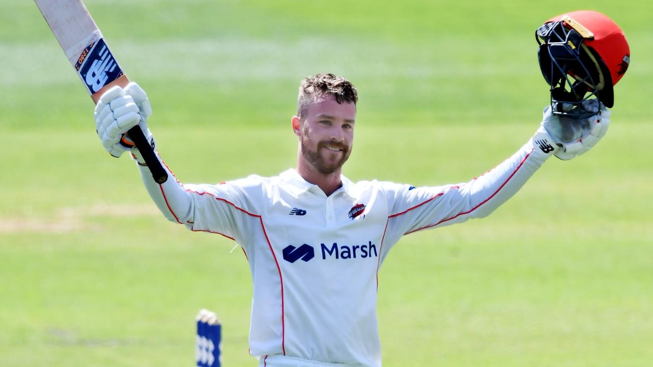Daniel Drew scored his maiden century for South Australia. (Photo by Mark Brake/Getty Images)