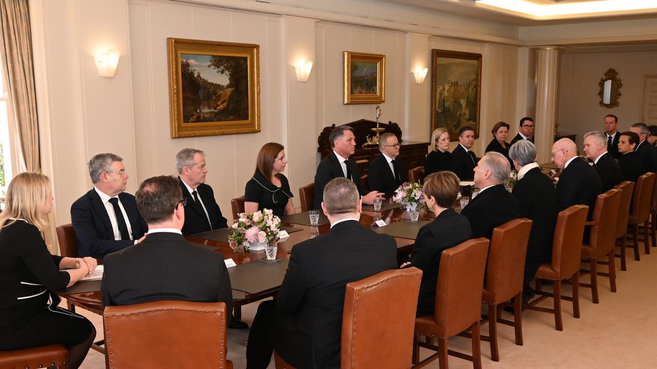 Ministers met with the Governor-General and Anthony Albanese to recommend the proclamation. Picture: NCA NewsWire / Martin Ollman