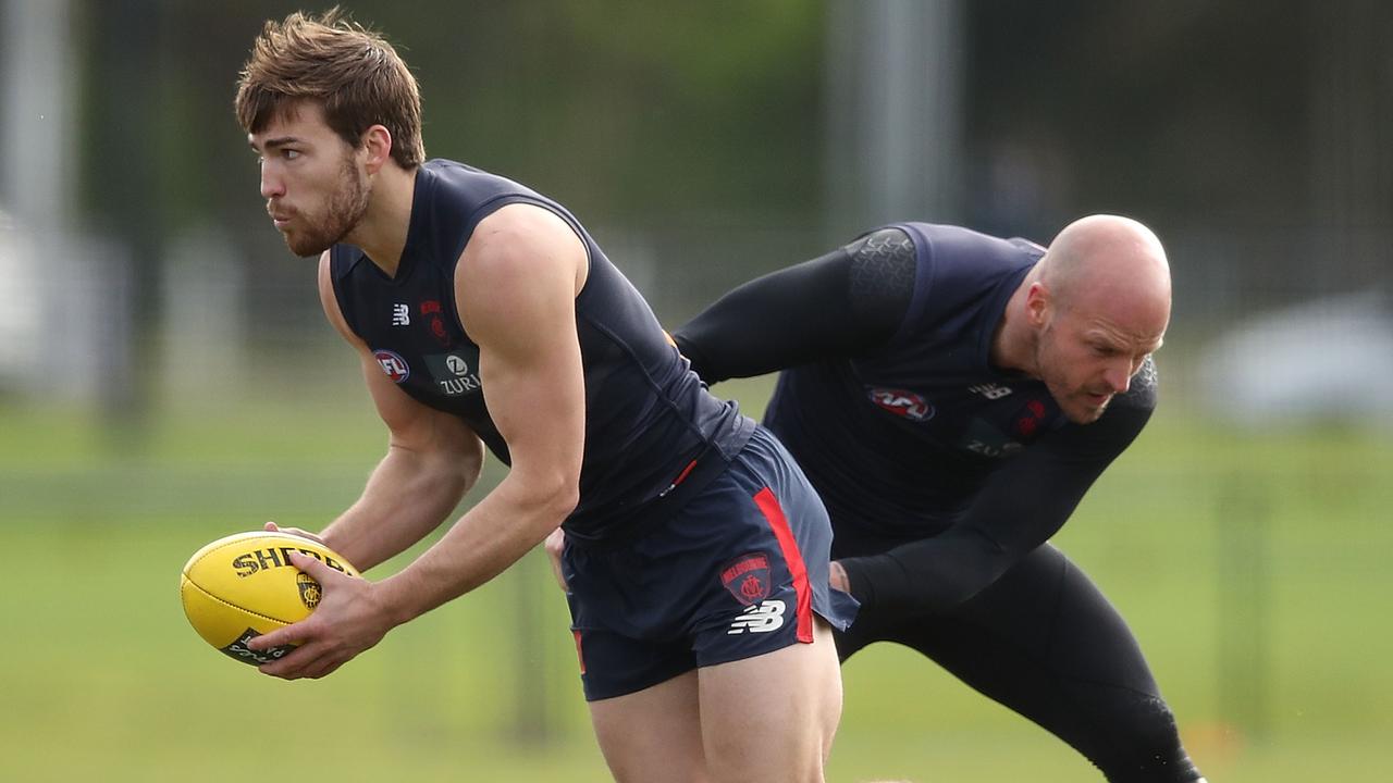 Jack Viney at Melbourne training last week. (Photo by Scott Barbour/Getty Images)