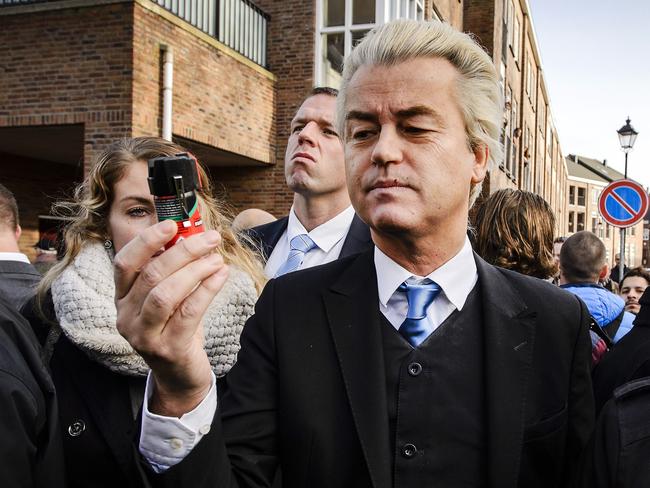 Ant-Muslim rhetoric ... Wilders attacks on Muslims have seen him top opinion polls. Picture: Remko de Waal/AFP