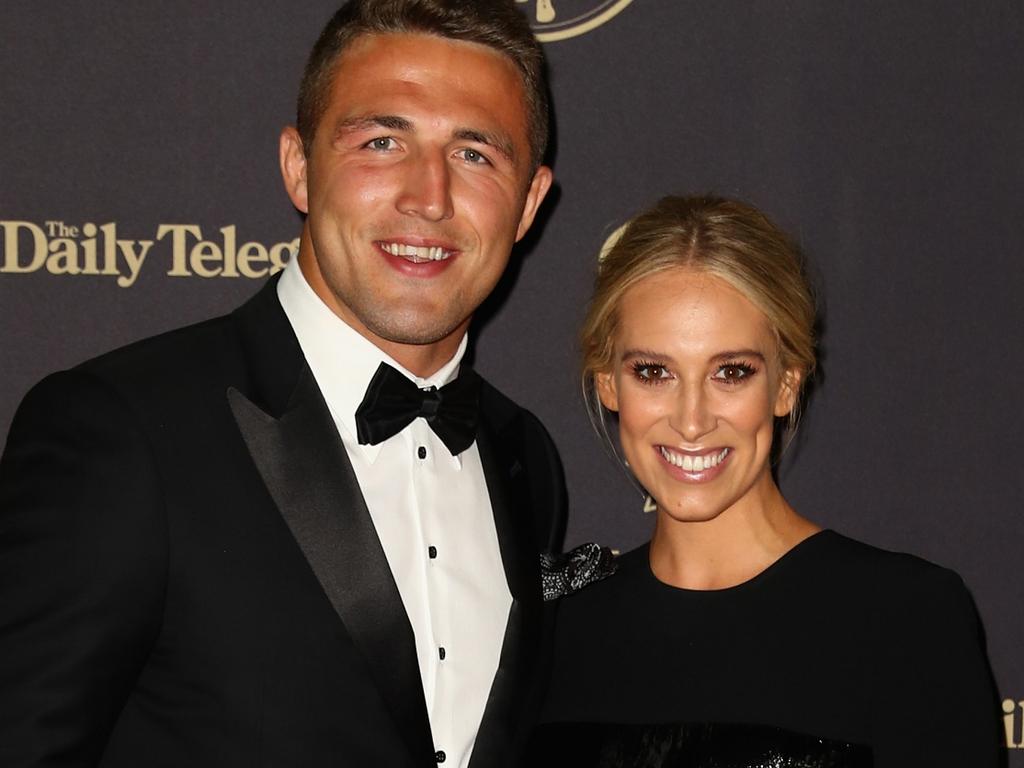 Sam Burgess and Phoebe as a new couple in September 2016. Picture: Ryan Pierse/Getty Images