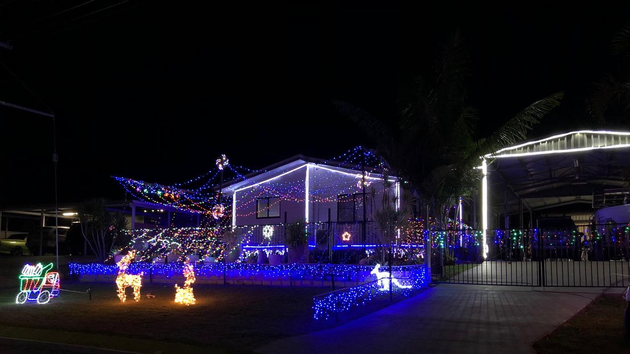 Chris &amp; Joanna Swift of 6 Bulloch Crt Collinsville were the winners of the annual Collinsville Christmas Light Competition in 2019. Picture: Supplied