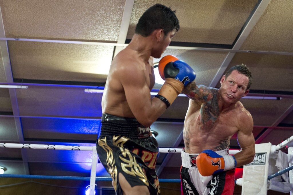 Jamie Hilt fights Apichat Koedchatturat for the Queensland welterweight belt at Smithy and TGW Bring The Big Fights 14 at Rumours International, Saturday, October 22, 2016. Picture: Kevin Farmer