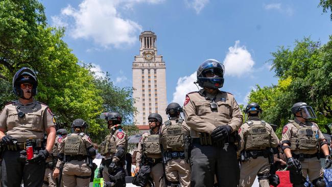 Student demonstrators say they will not budge until the university met their demands. Picture: AFP