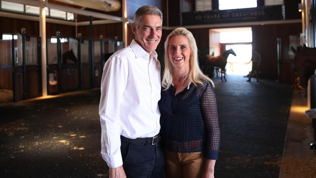 Arthur and Charlotte Inglis at the new Inglis Stables at Warwick Farm. Picture. Phil Hillyard.