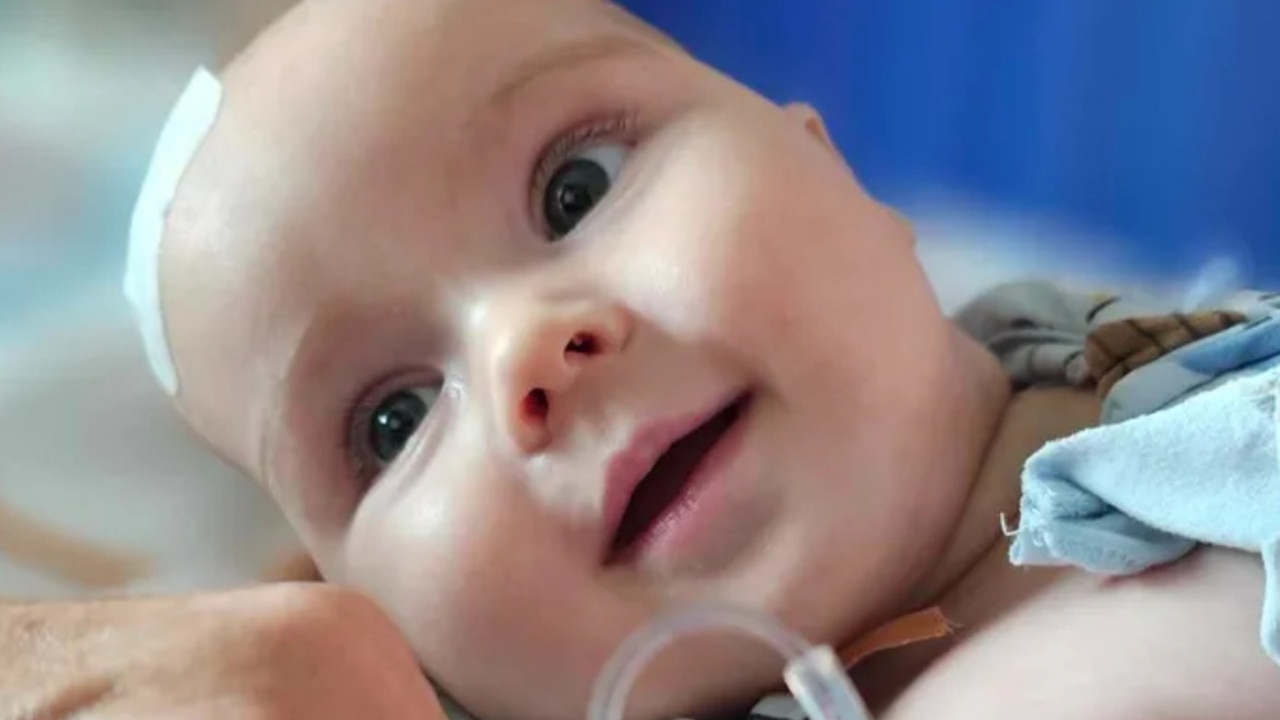 Tests revealed that six-month-old Louis has Li-Fraumeni Syndrome, a rare mutation of the cancer suppressing gene TP53. Picture: GoFundMe