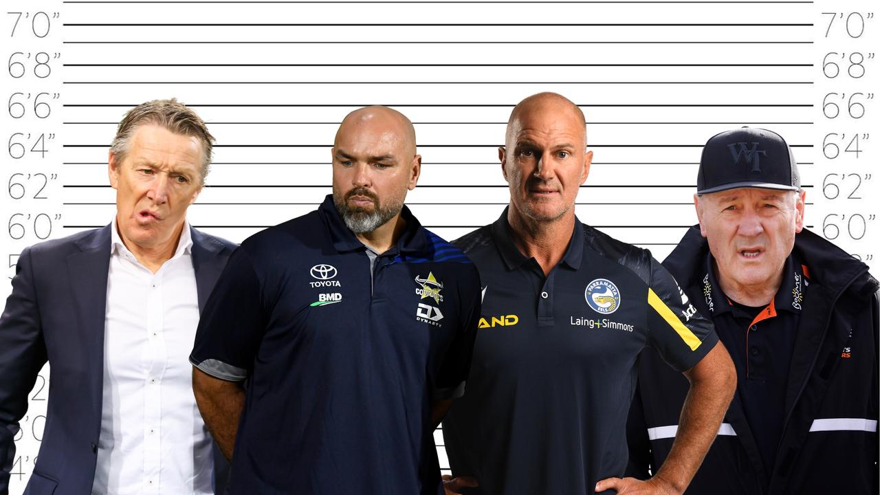 The Unusual Suspects: Craig Bellamy, Todd Payten, Brad Arthur and Tim Sheens are feeling the heat.