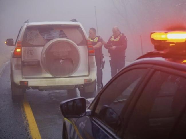 Police warn drivers to come prepared for snow. Picture: Victoria Police